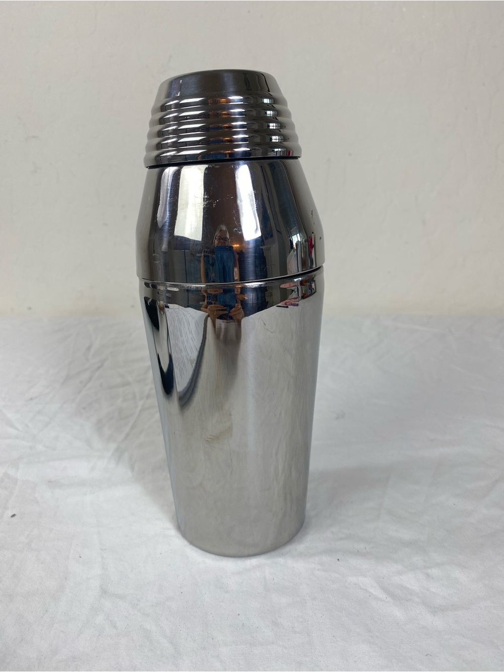 Vintage Guy Degreen Stainless Steel Cocktail Shaker MCM French Cobbler Barware